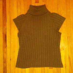 Cap Sleeve Turtleneck Sweater